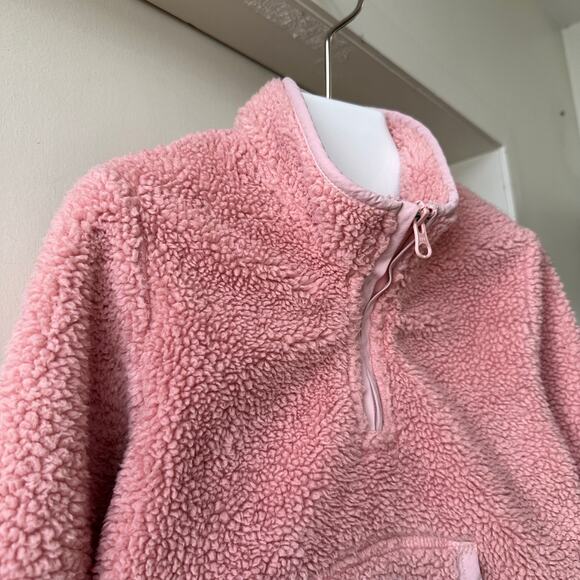 Outdoor Kids Pile Fleece Zip Pullover, Size 4T, Pink - Picture 3 of 9